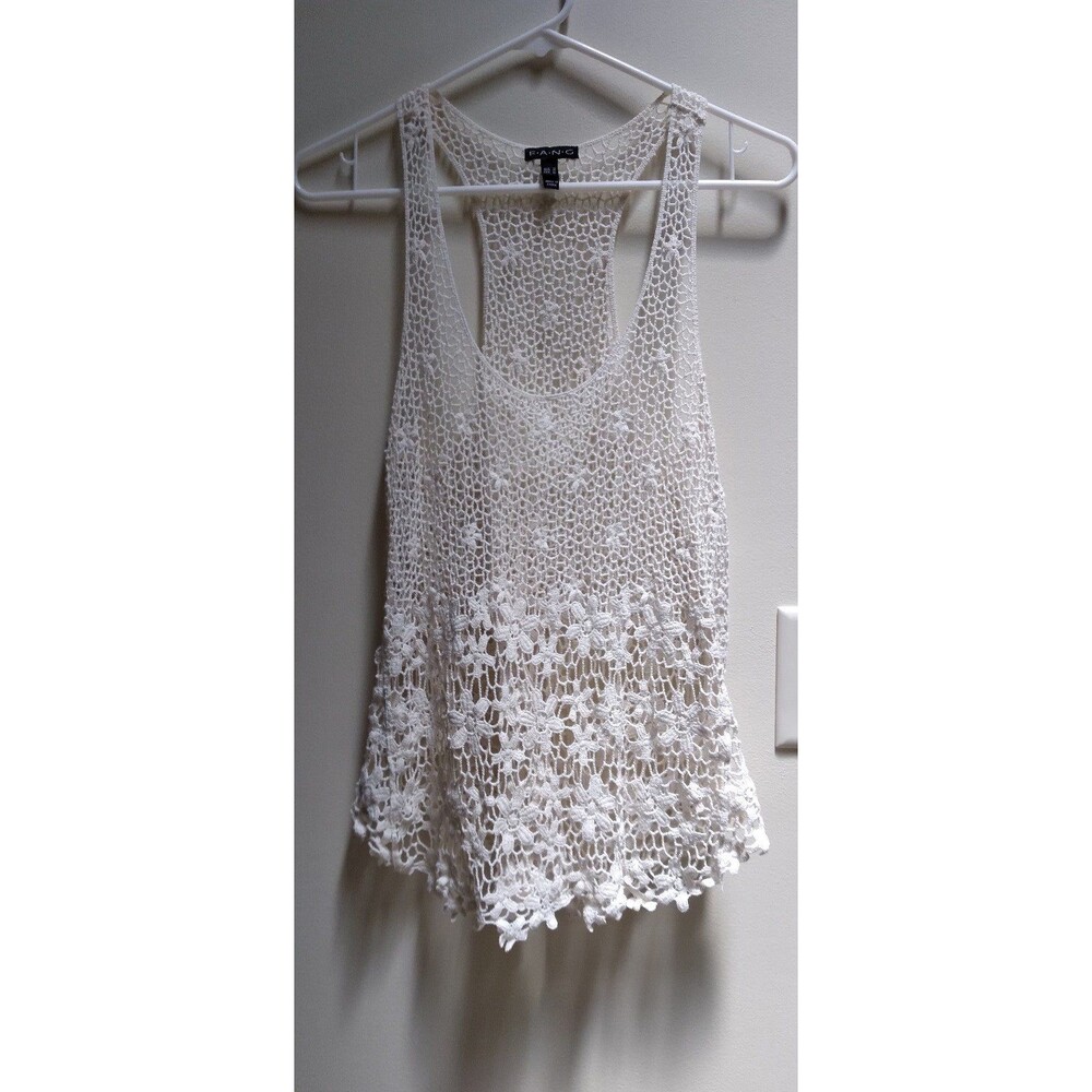 Gorgeous Crochet Lace Floral Fairycore Tank Top Size M